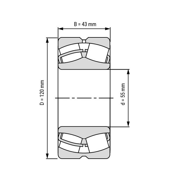 Timken_22311EMW33_drawing