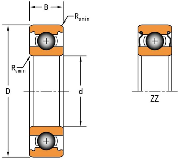 Timken_607_ZZ_drawing